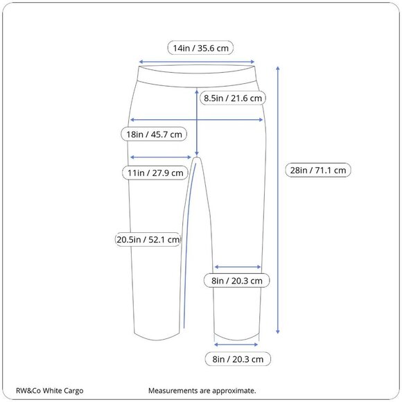 RW & Co White Cargo Pockets Capris Linen 2 - Picture 15 of 16